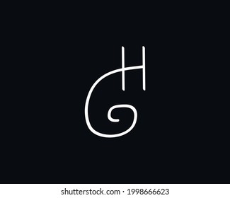 creative letter GH logo design vector template