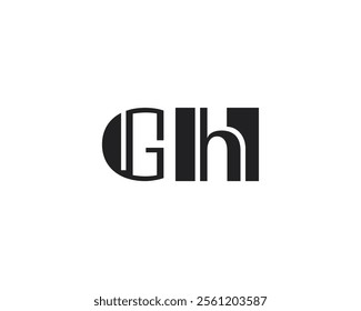 creative letter GH logo design template