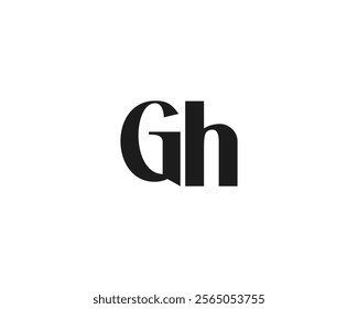 creative letter GH logo design template for company