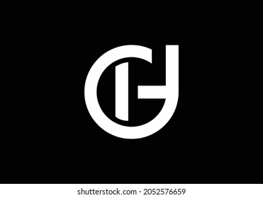 Creative letter GH negative space style initial logo concept