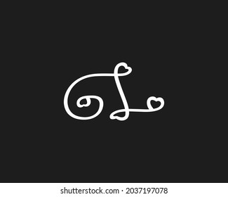 creative letter GL logo design vector template