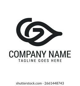 Plantillas de diseño de logotipos de Vector minimalista moderno GO u OG para startups