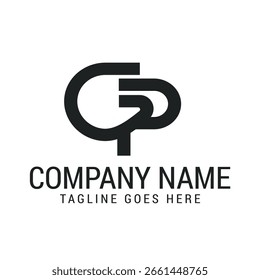 Creative Letter GP or PG Modern Minimalist Vector Logo Design Templates for Startups