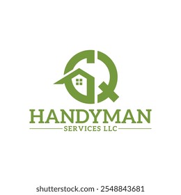 Creative Letter GQ Bau, Immobilien, Handyman Service Logo Stockillustrationen, Vektorgrafiken.