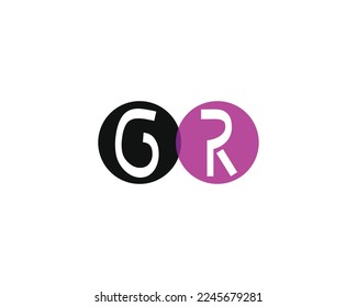 letra creativa GR logo diseño vector plantilla