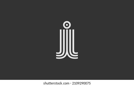 Letra creativa I líneas gráficas diseño del logotipo del icono del alfabeto