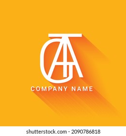 letra creativa logotipo GTA, plantilla de diseño , logotipo inicial, logotipo minimalista, diseño de logotipo plano