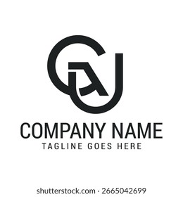 Letra criativa GU ou UG Modelos modernos de design de logotipo de vetor minimalista para start-ups