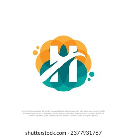 Creative letter H bridge logo illustration symbol design, Bridge isolated logo vector design template