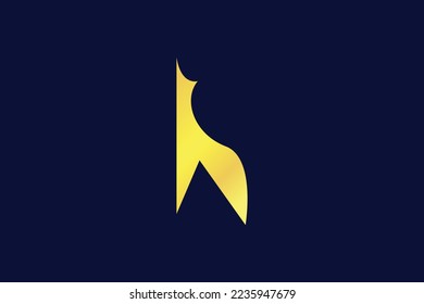 Creative Letter H Giraffe Logo Design Template