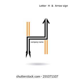 Creative letter H  icon abstract  logo design vector template. Corporate business and education creative logotype symbol.Vector illustration