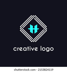 creative letter h for logo company design