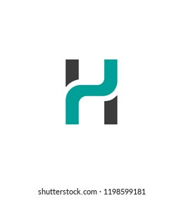 Creative letter h logo design vector template