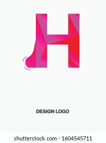 Creative Letter H Logo design vector template. Colorful Alphabet collection. Type Characters Logotype symbols