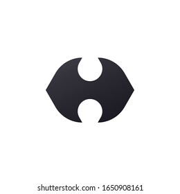 diseño del logotipo de letra creativa h