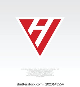Diseño del logotipo H de letra creativa para su identidad de marca