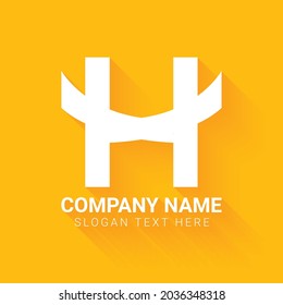 creative letter H logo design template , Initials logo, minimalist logo, flat logo design