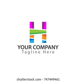 Creative Letter H logo Design. Colorful logos have a cheerful, happy, and active impression