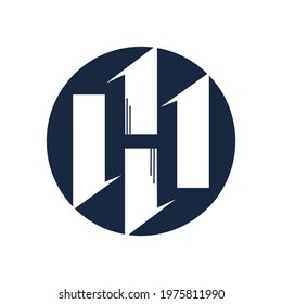 creative letter H logo icon illustration design template