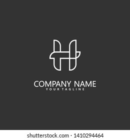 Creative Letter H Logo on Dark Grey Background