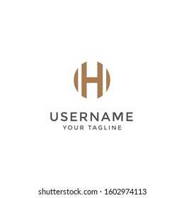 creative letter h logo template design vector on white background editable