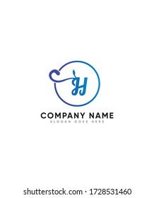 Creative letter H logo template, Vector logo for business and company identity 