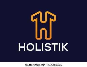 Creative Letter H Logo Vectordesign-Vorlage, Design für Kleidungsmarke Vektorgrafik