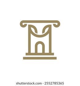 The "Creative Letter H with Pillar" logo design combines strength, stability, and modern elegance in a visually striking way