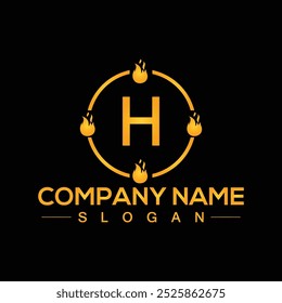 Letra criativa H vetor de design de logotipo único e ilustração