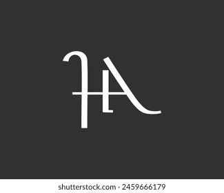 Creative letter HA logo design template