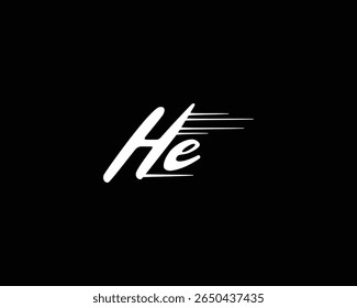 creative letter HE logo design template