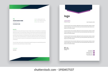 Creative letter head design template 