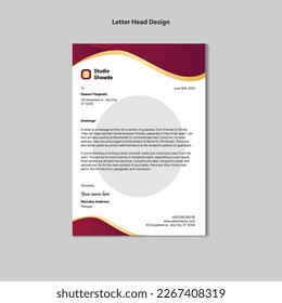 Creative letter head design template

