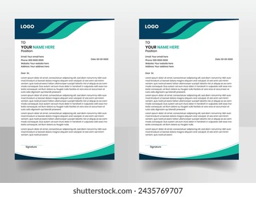 Creative letter head modern template