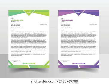 Creative letter head modern template