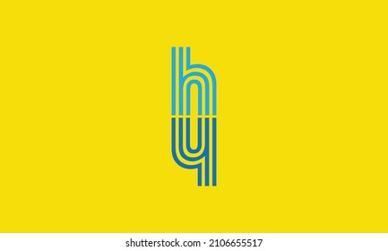 Creative letter HH graphic lines alphabet iconlogo design