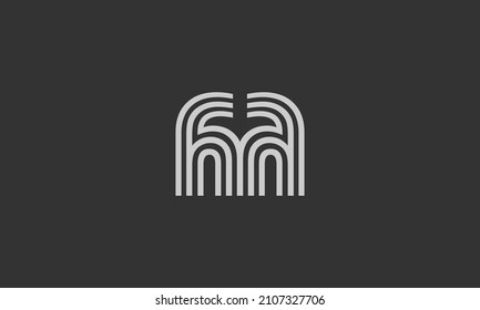 Letra creativa HH líneas gráficas diseño del logotipo del icono del alfabeto