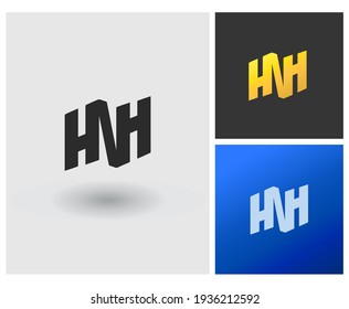 Creative letter HH or HNH logo initial template abstract monogram vector design idea