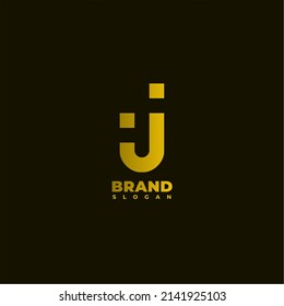 Creative Letter HJ, JH monogram logo design