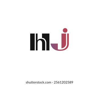 creative letter HJ logo design template
