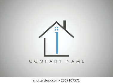 Plantilla de diseño de logotipo de carta creativa en casa.