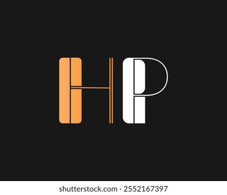 Carta creativa de diseño de logotipo de HP para la empresa