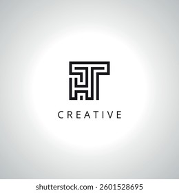 Creative Letter HT TH Monogram Logo Template With Vector Eps.