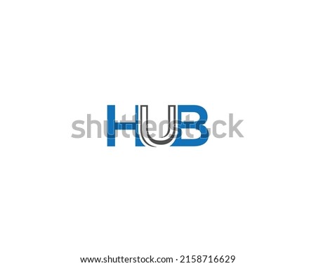 Creative Letter HUB Logo Icon Design Idea Concept Vector Symbol illustration.