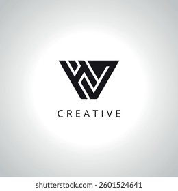 Creative Letter HV VH Monogram Logo Template With Vector Eps.