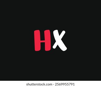 creative letter HX logo design template