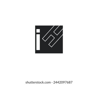 creative letter IH logo design vector template