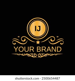 Letra creativa IJ diseño de logotipo único Vector e ilustración