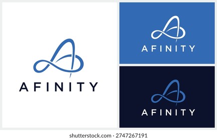 Creative Letter A Infinity Infinite Loop logo design inspiration