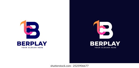 Creative letter initial B modern with music note icon symbol logo design concept. Initial symbol for studio corporate business identity. Alphabet vector illustration element